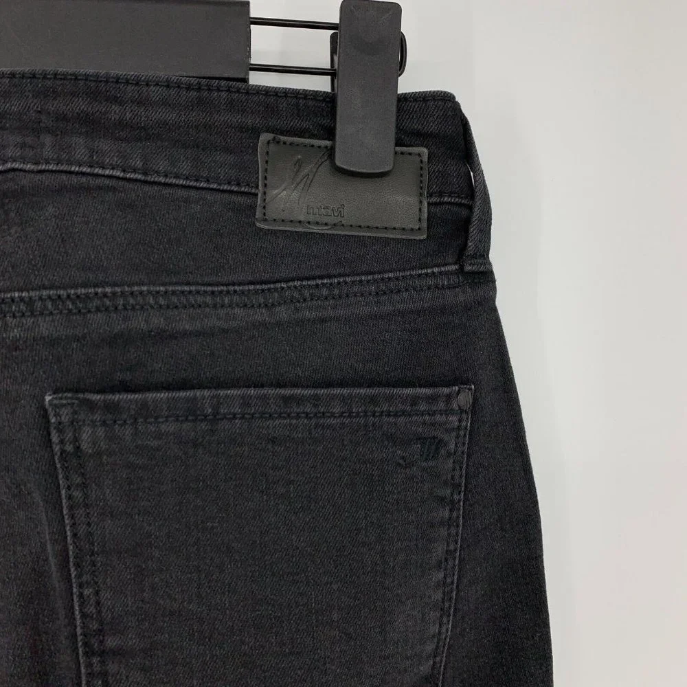 Mavi Jeans Black Anika Mid Rise Crop Flare Raw Hem NWT - Picture 7 of 11